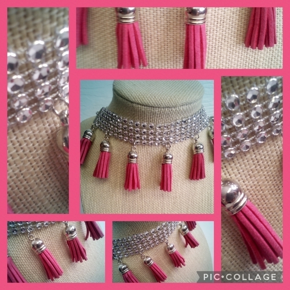 Rhinestone choker